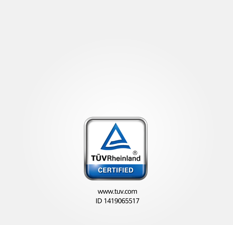 TÜV Rheinland Certifierad