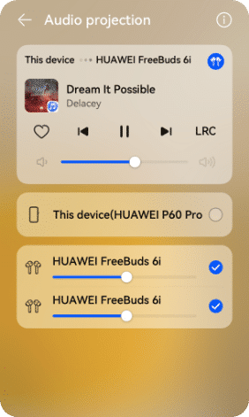 HUAWEI Freebuds 6i Audio Sharing