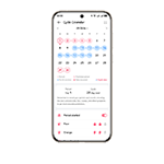 HUAWEI Health Cycle calendar