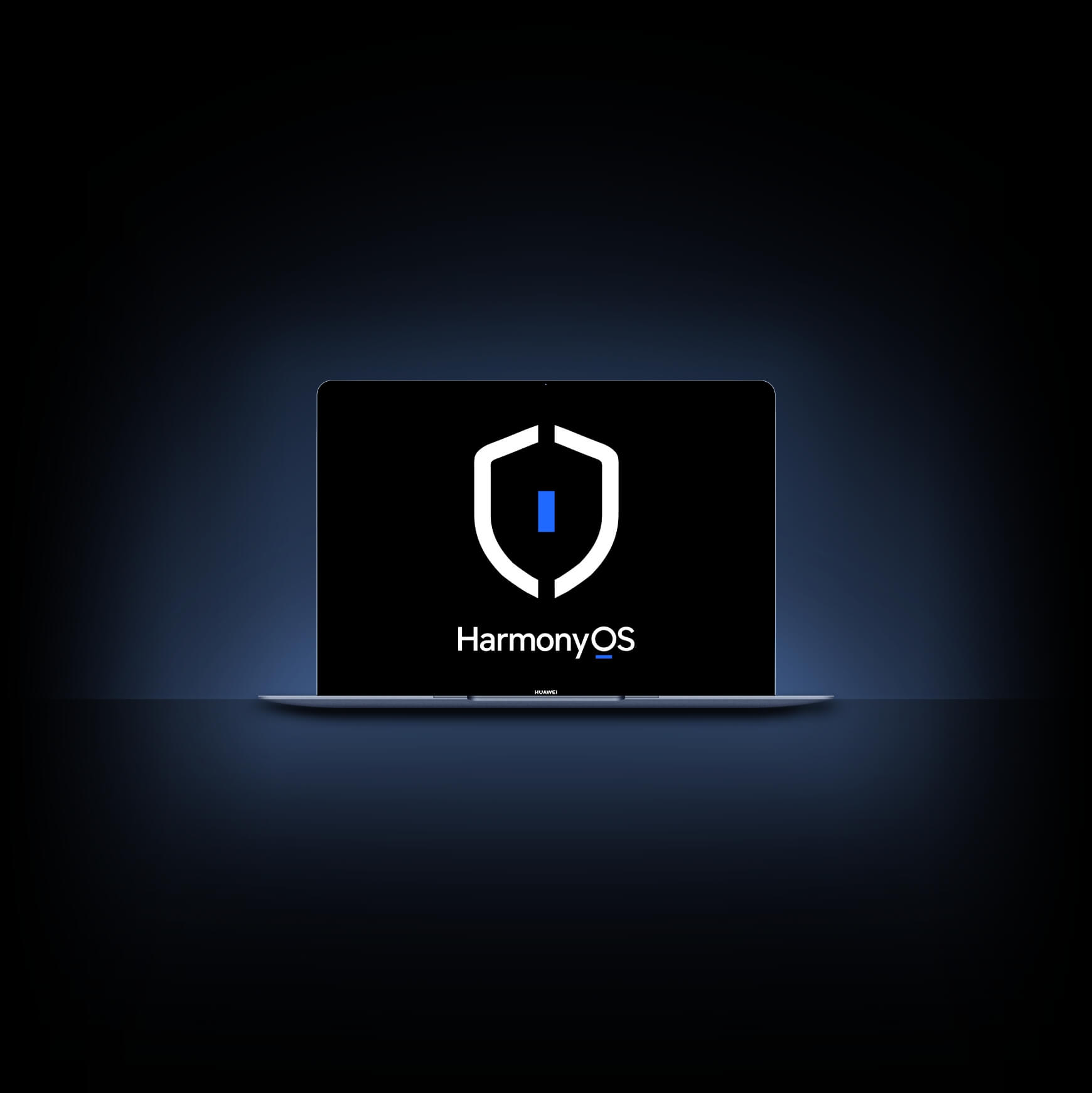 HarmonyOS 5 的产品正面图及鸿蒙界面图,展示了 HarmonyOS 5 操作系统的原生安全功能。