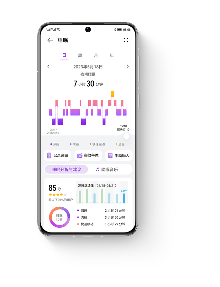 华为运动健康 睡眠