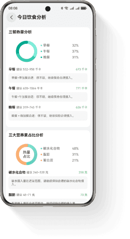 HUAWEI Health App 饮食分析