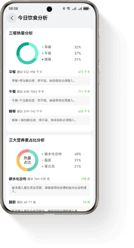 HUAWEI Health App 饮食分析