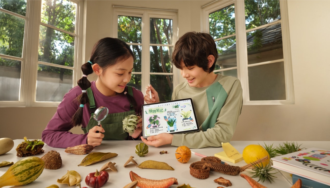 用户使用华为笔记记录，探索自然