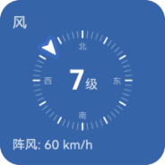 华为天气 APP 首页卡片化布局：紫外线/风力/空气质量等数据可视化图表设计