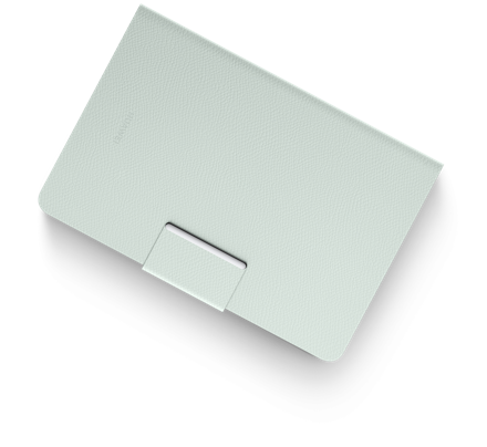 HUAWEI MatePad Mini 智能皮套局部图，展现了产品的甄选材质
