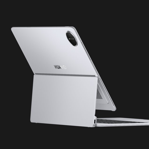 皓月银华为星跃悬浮键盘（适用于 HUAWEI MatePad Edge）俯视图与侧视图