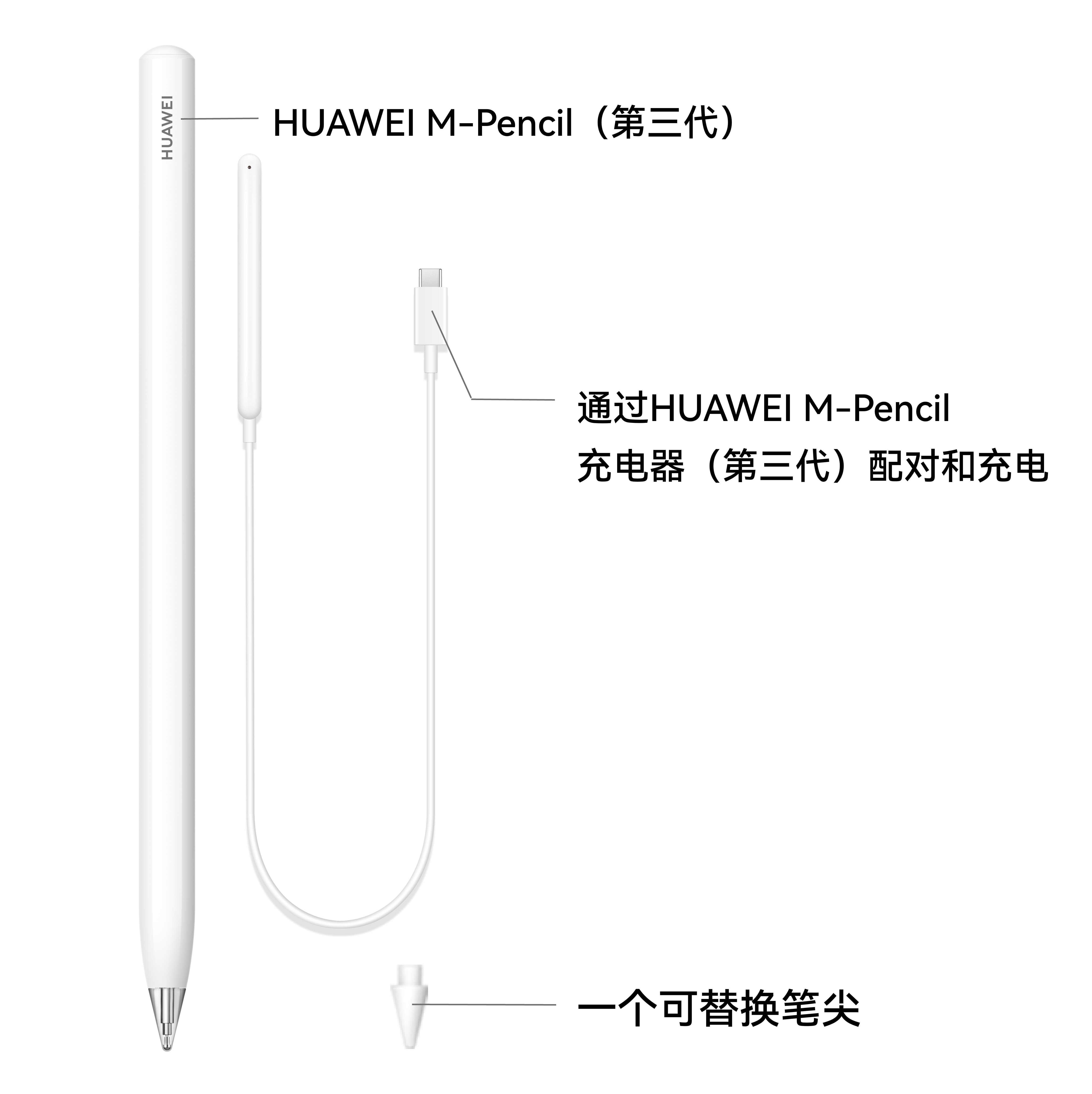 HUAWEI M-Pencil 套装（第三代）（适用于HUAWEI MatePad、MateBook 等 