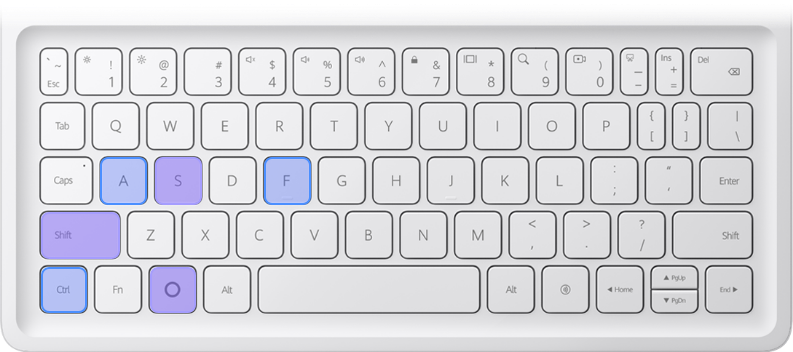 华为智能键盘适用于 HUAWEI MatePad 11.5 快捷键组合