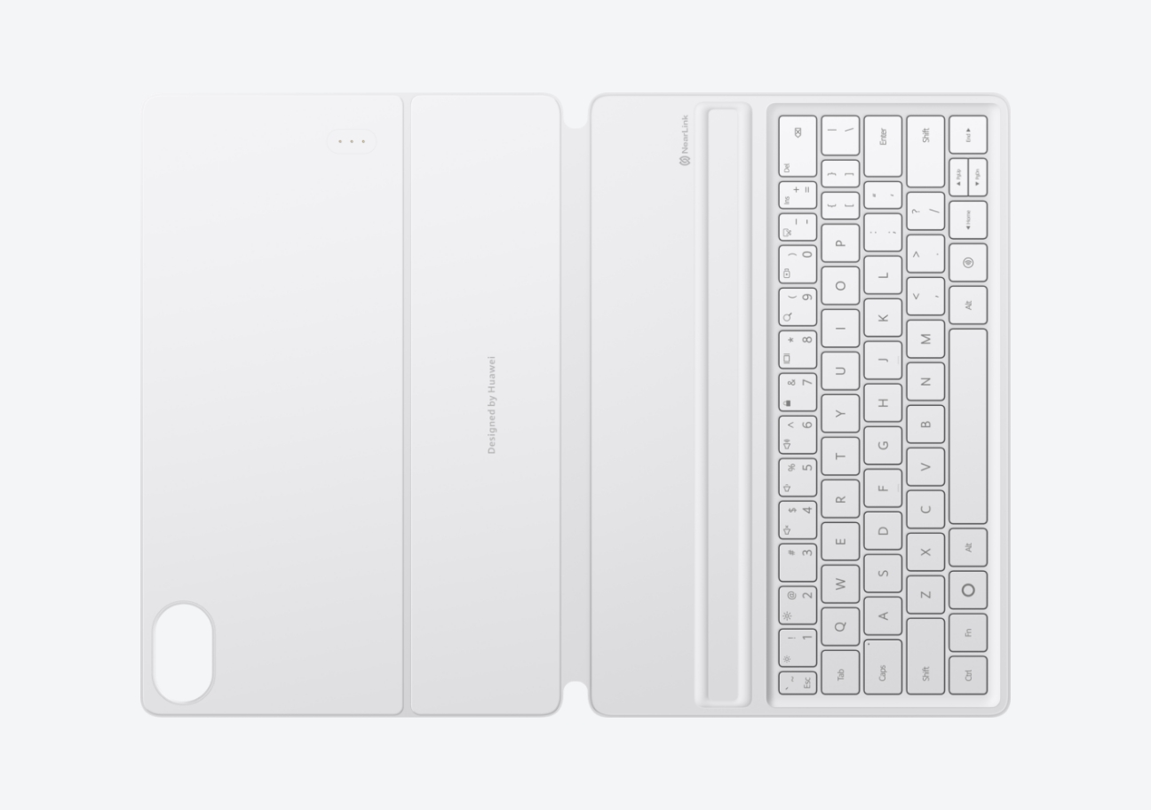 华为智能磁吸键盘（适用于 HUAWEI MatePad Air）展示三种颜色，大象灰