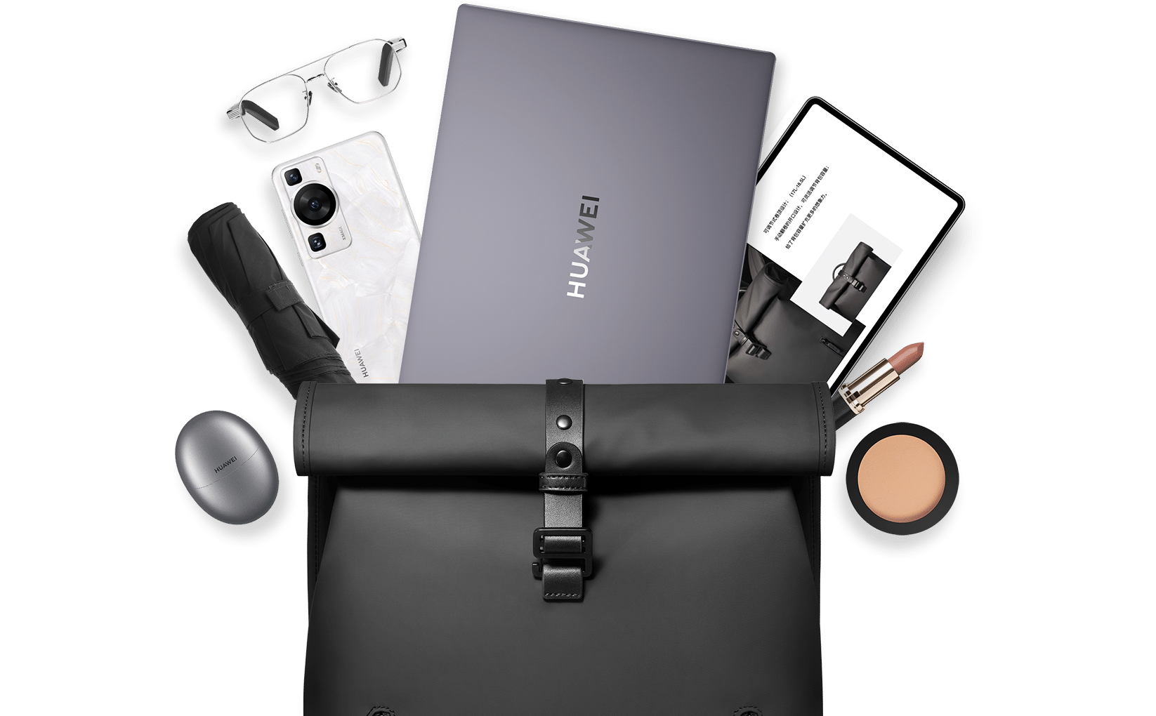 HUAWEI 轻尚双肩包多功能收纳