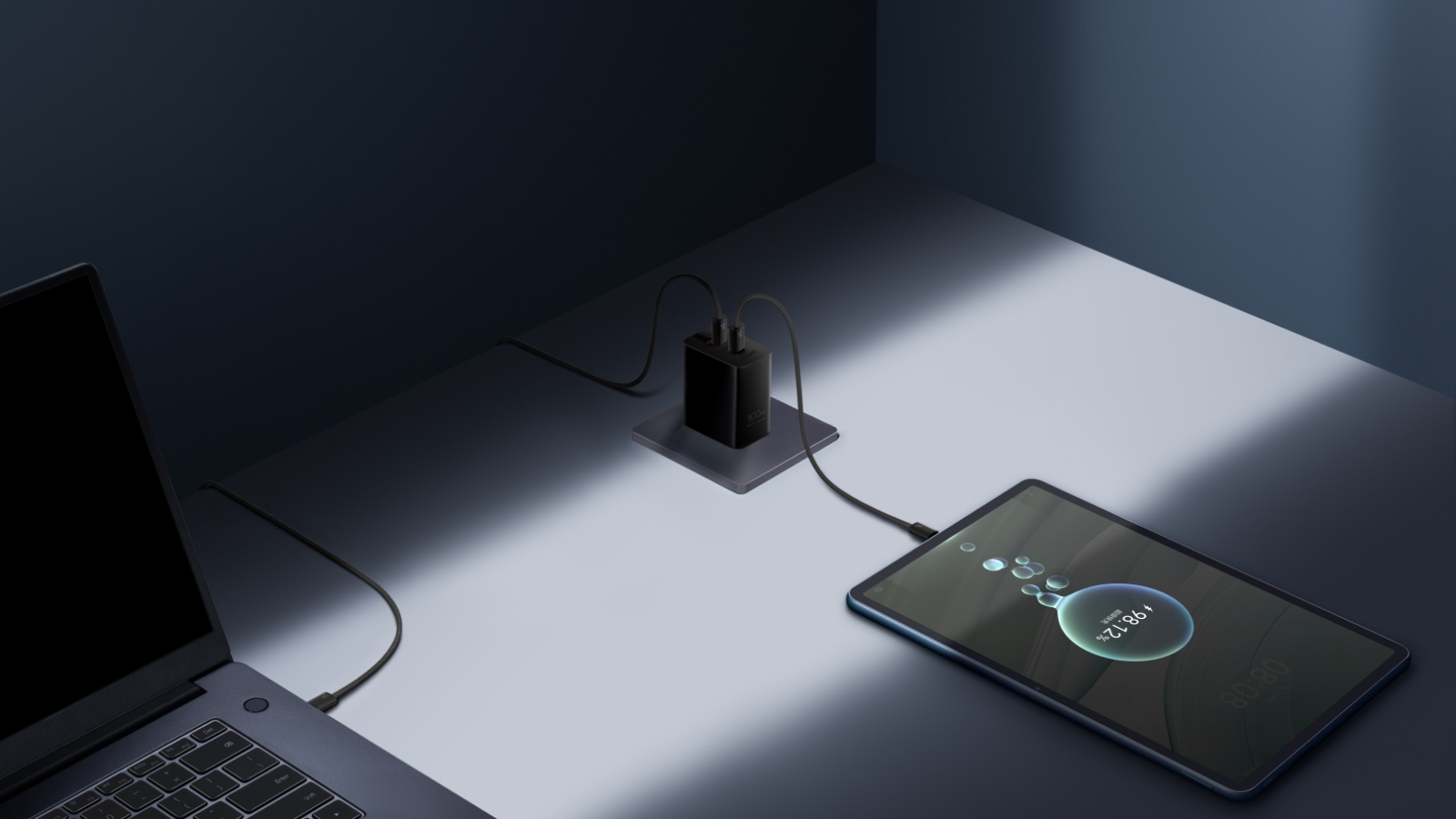 华为全能充多口充电器 （Max 100 W）双口设计