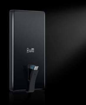 展示了华为自带线全能充移动电源（100 W 12000）自带线的磁吸收纳