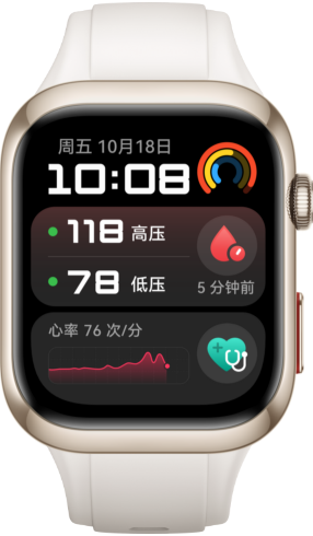 HUAWEI WATCH D2 金色表壳搭配白色表带