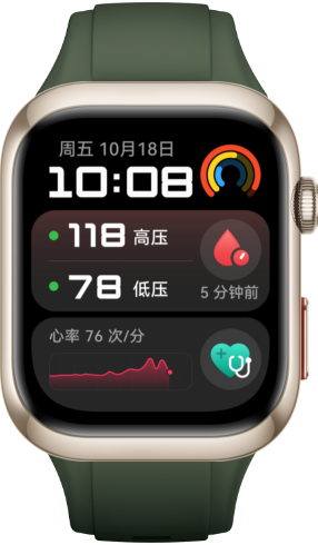 HUAWEI WATCH D2 金色表壳搭配绿色表带