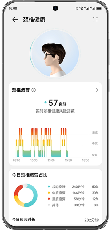 华为智能眼镜 2 颈椎健康