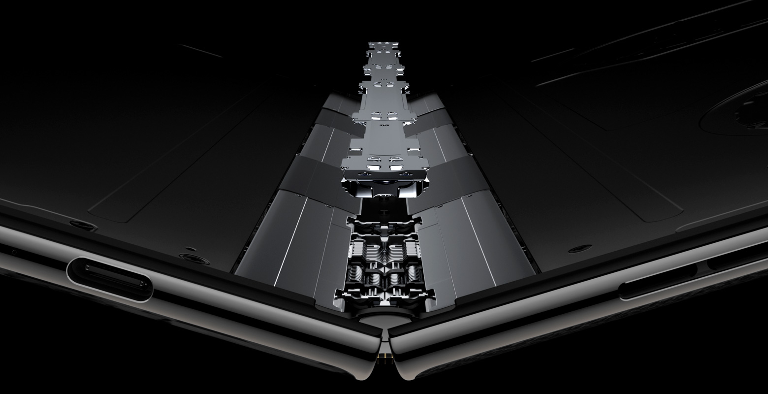 HUAWEI MateBook Fold 非凡大师采用的锆合金轴承渲染图