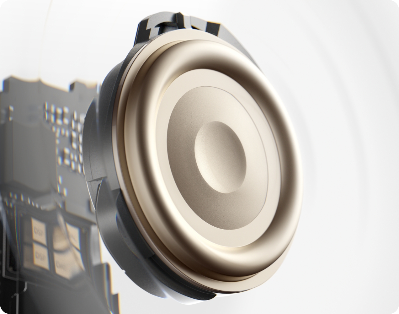 HUAWEI Freebuds Pro 5 低音单元视频，展示低音澎湃有力