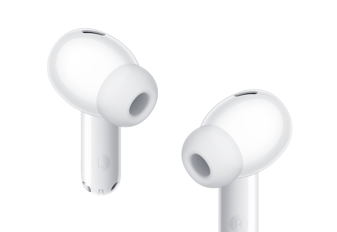 展示 HUAWEI FREEBUDS SE 4 ANC 的两款颜色 ID 和白色耳机盒