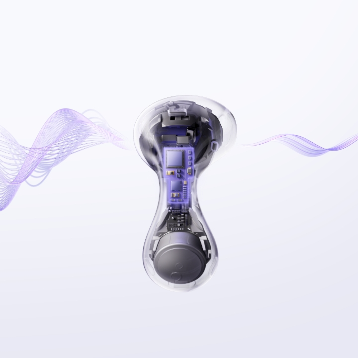 展示 HUAWEI FreeBuds 6 的轻降噪功能