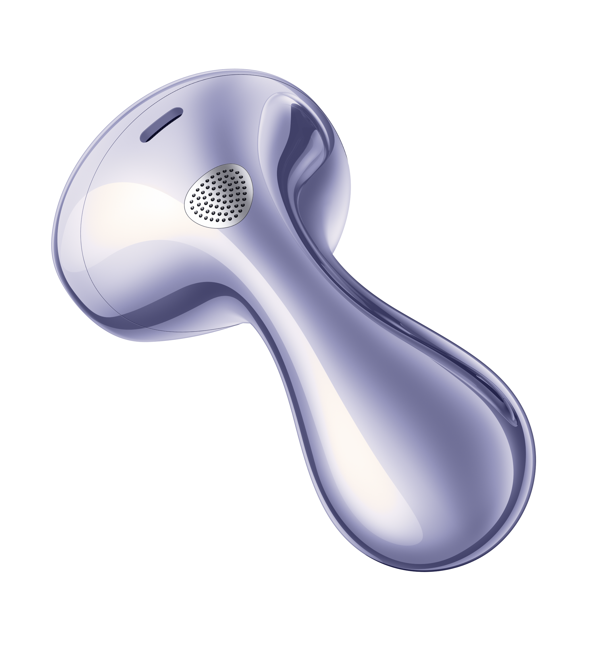 展示 HUAWEI FreeBuds 6 的水滴设计