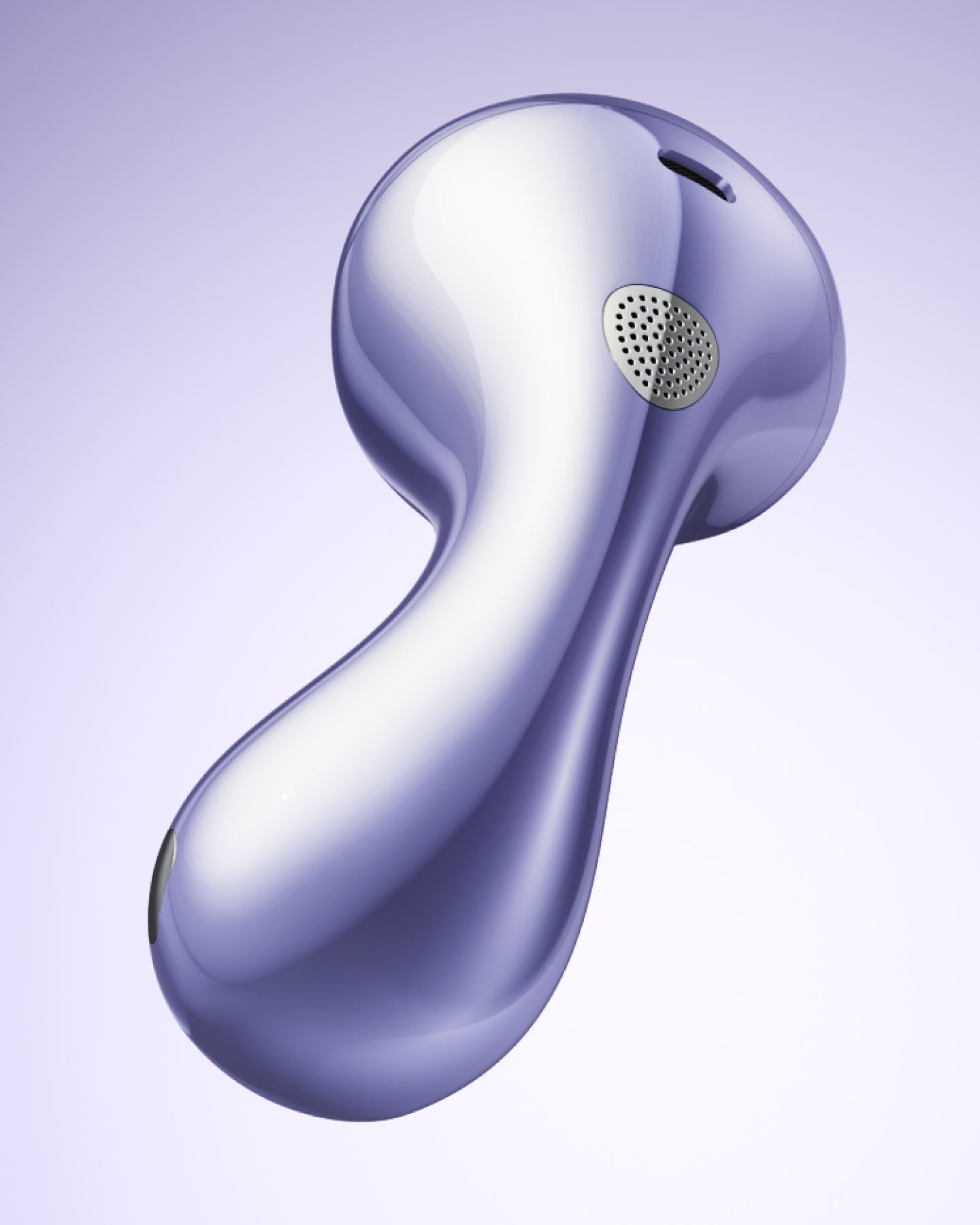 展示 HUAWEI FreeBuds 6 的水滴设计