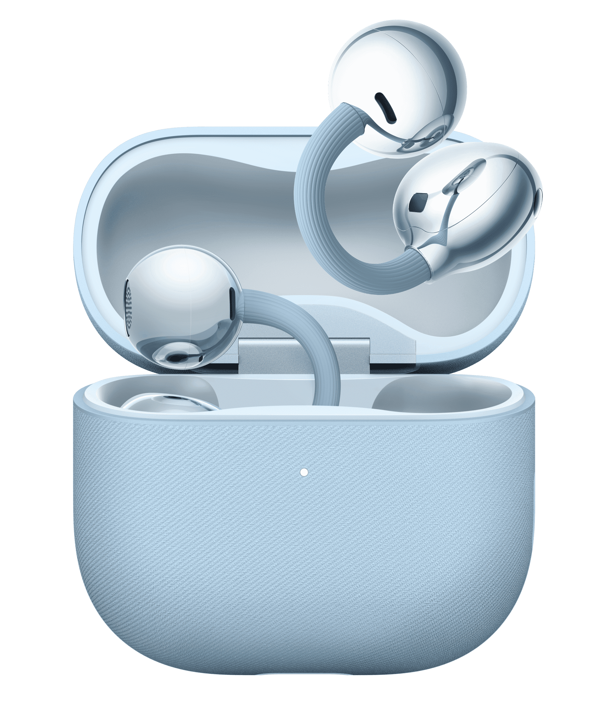 HUAWEI FreeClip 2 耳夹耳机丹宁蓝耳机正面图，展示耳机的颜色