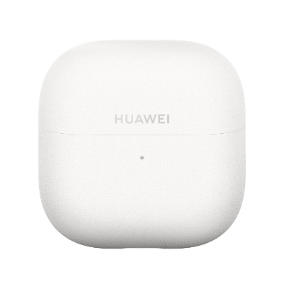 HUAWEI FreeClip 2 耳夹耳机羽纱白耳机正面图，展示耳机的颜色