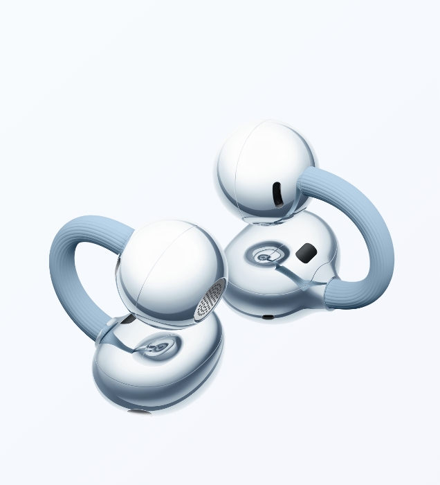 HUAWEI FreeClip 2 耳夹耳机错位视频，展示耳机的左右声道自适应的特性