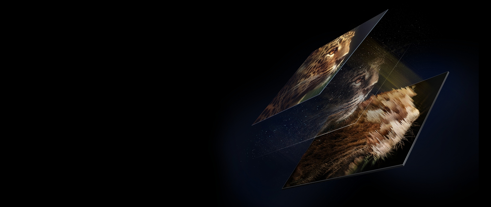 展示了华为 Vision 智慧屏 5 Pro 的 Super MiniLED 千级分区，画面清晰，明暗有度，层次细腻。