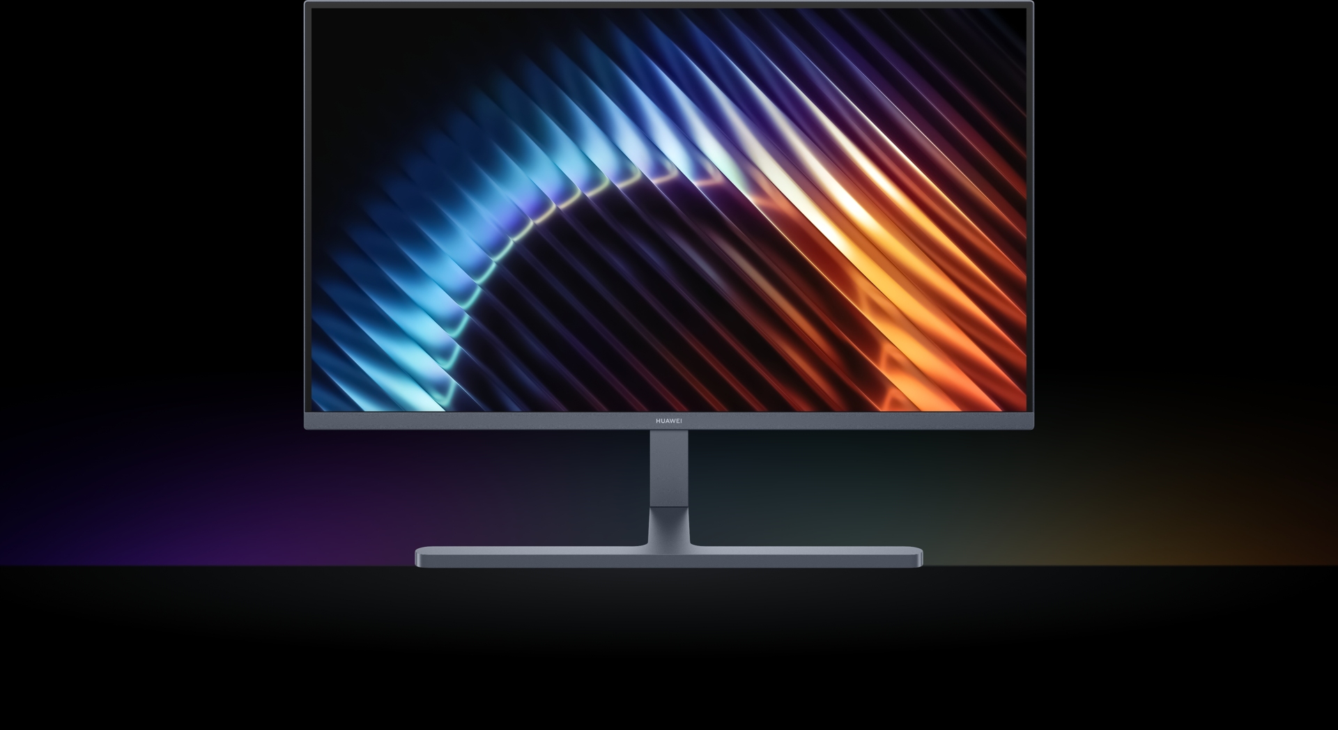 HUAWEI MateView GT 27 英寸正视图，展示了全面屏大视野