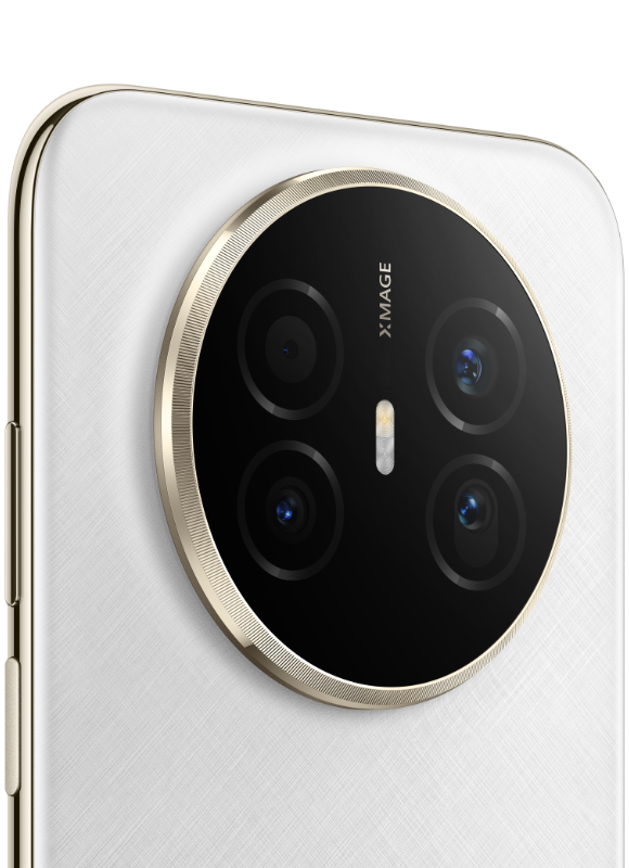 HUAWEI Mate 70 Air 羽衣白手机背侧面图，展示手机的颜色