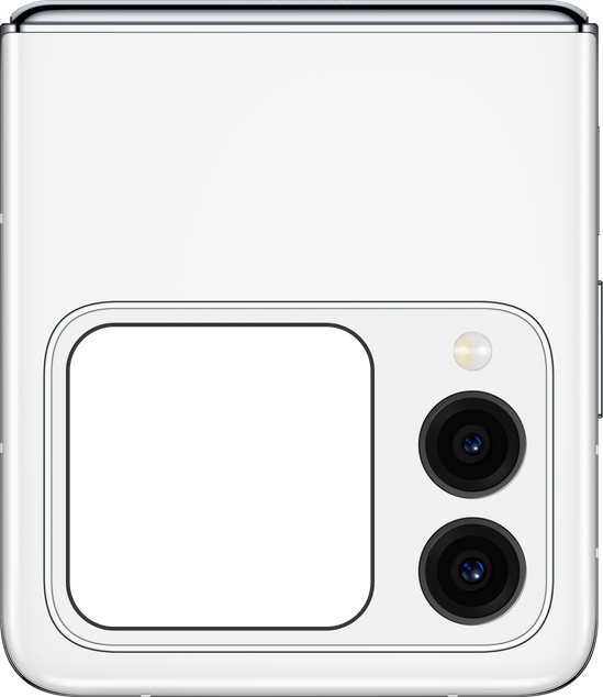 零度白 HUAWEI nova Flip S 的外屏展示互动主题