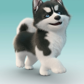 零度白 HUAWEI nova Flip S 的外屏展示可爱萌宠主题