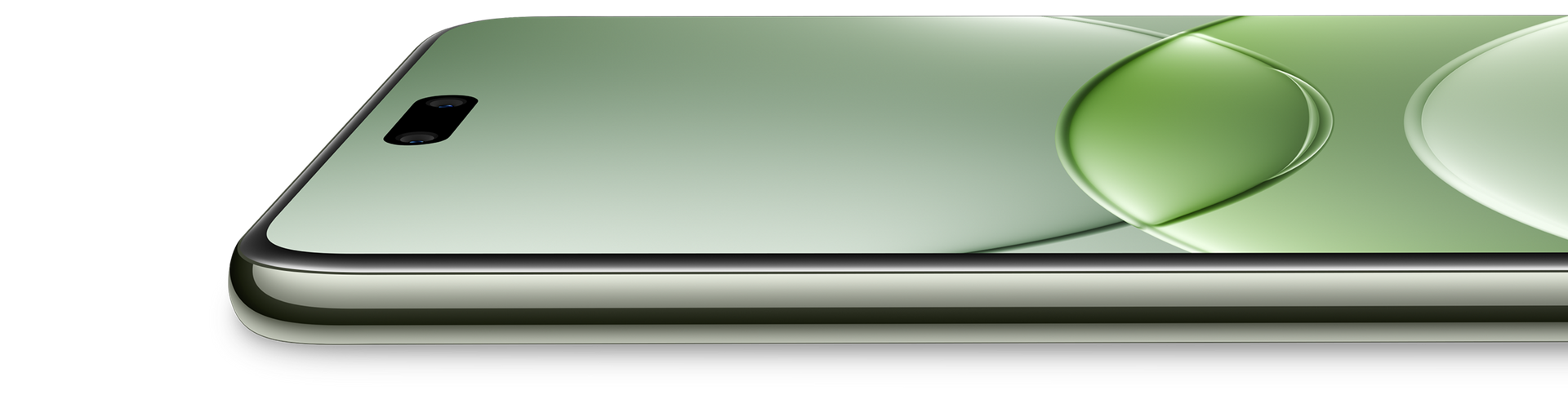 HUAWEI nova 13 Pro 正面侧视图，展示前置摄像头细节