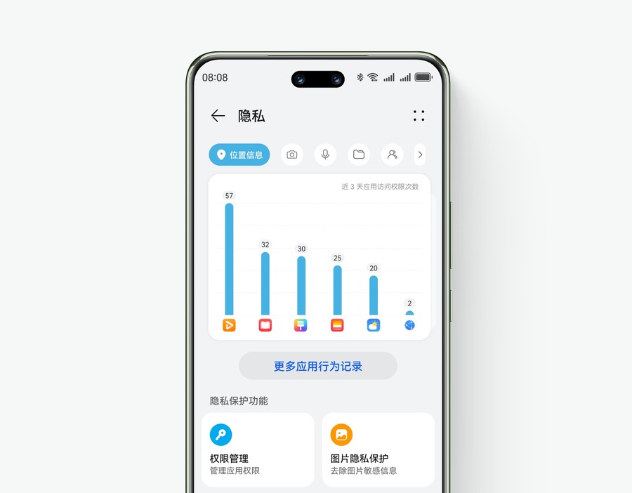 HUAWEI nova 13 Pro 隐私中心界面展示