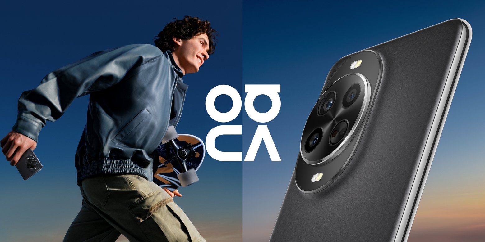 女性模特拿着羽砂黑 HUAWEI nova 14 Pro