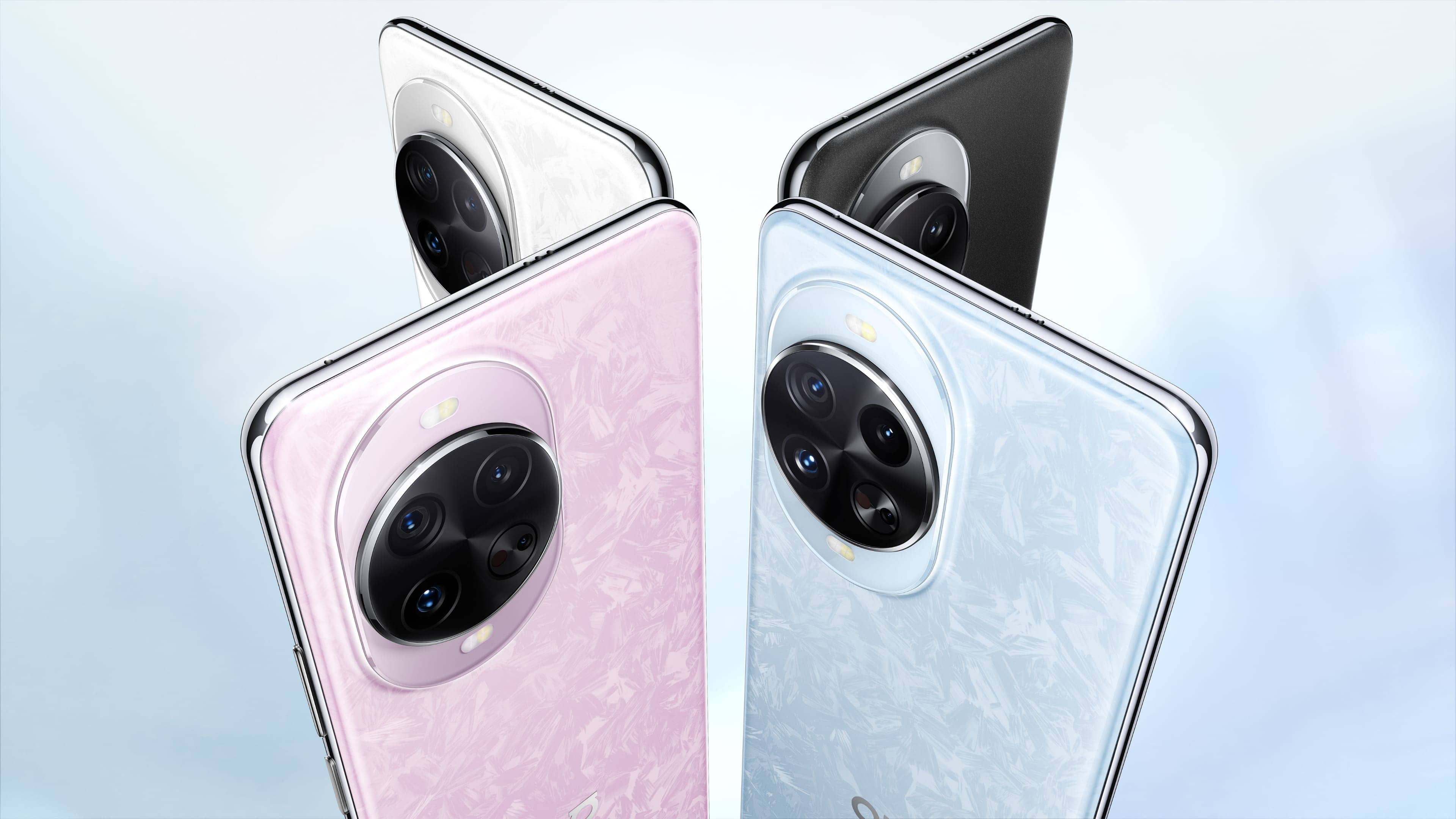 HUAWEI nova 14 Pro 产品视频,展示手机背面冰晶纹理的设计