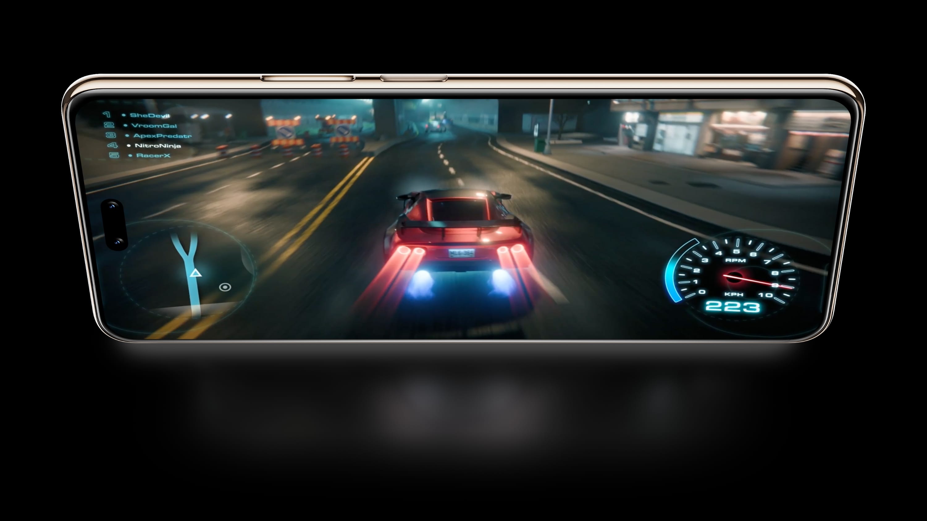 HUAWEI nova 14 Ultra 播放视频,展示 6.81 英寸动态臻彩护眼屏