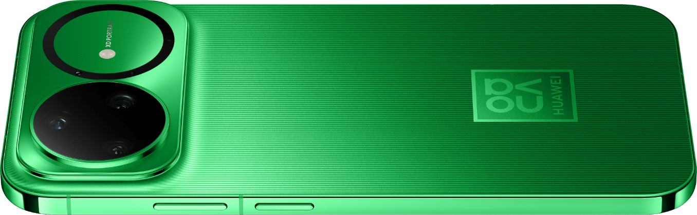 HUAWEI nova 15 Ultra 侧背面角度 ID 图，展现带感绿颜色全貌