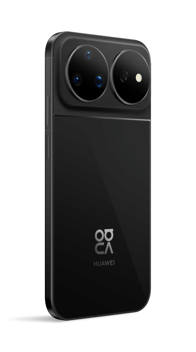 手机不同角度图，展示了 HUAWEI nova 16 Ultra 的黑色款外观细节