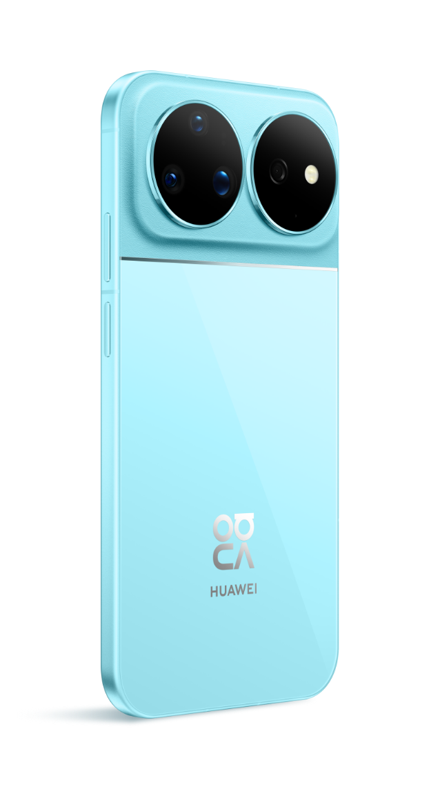手机不同角度图，展示了 HUAWEI nova 16 Ultra 的蓝色款外观细节