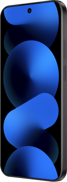 手机不同角度图，展示了 HUAWEI nova 16 的黑色款外观细节
