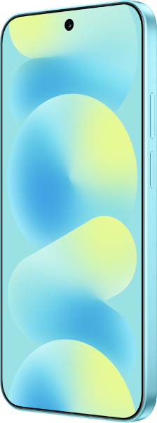 手机不同角度图，展示了 HUAWEI nova 16 的蓝色款外观细节