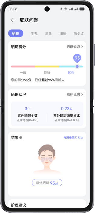 HUAWEI Pocket 2 优享版晒斑检测