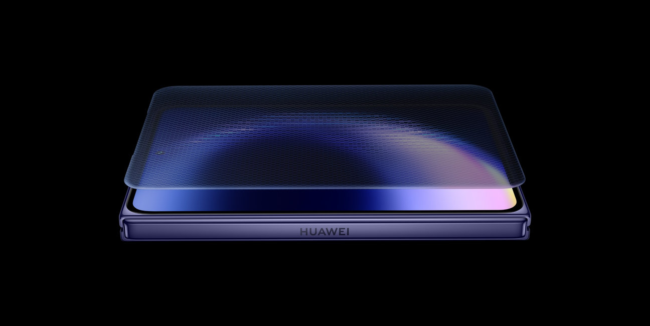 HUAWEI Pura X Max外屏结构图，展示第二代昆仑玻璃