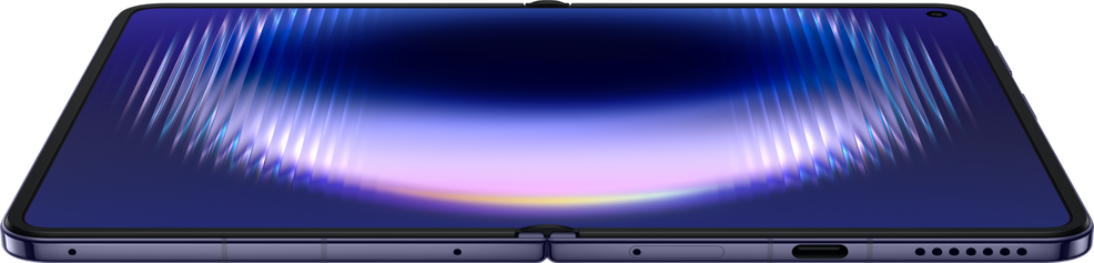 HUAWEI Pura X Max手机图，大字30%展示整机性能提升