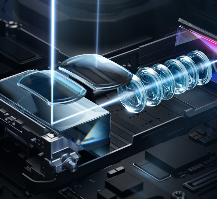 HUAWEI Pura 80 Ultra 手机长焦摄像头元器件视频,展示手机的超大底双长焦