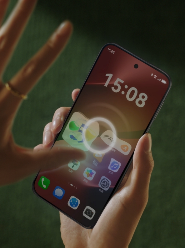 HUAWEI Pura 80 Ultra 手机功能示意视频,展示 AI 隔空传送的功能