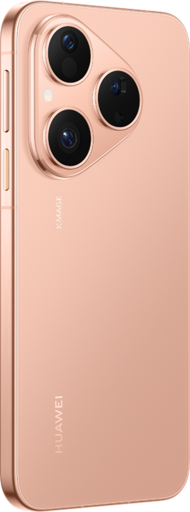 HUAWEI Pura 80 丝绒红的背面图，展示手机的颜色
